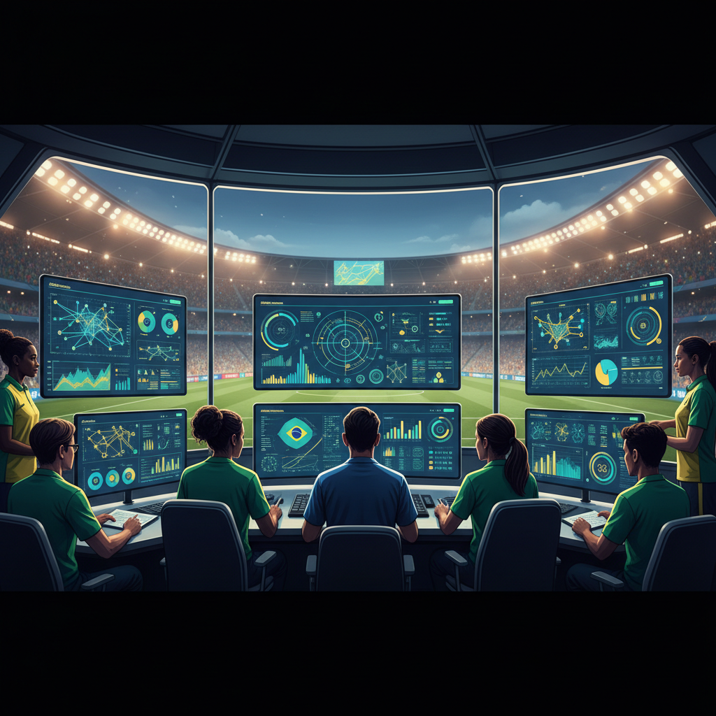 Análise técnica da convocação da seleção brasileira para a Copa do Mundo de 2026 com uniformes oficiais e clima de estádio.