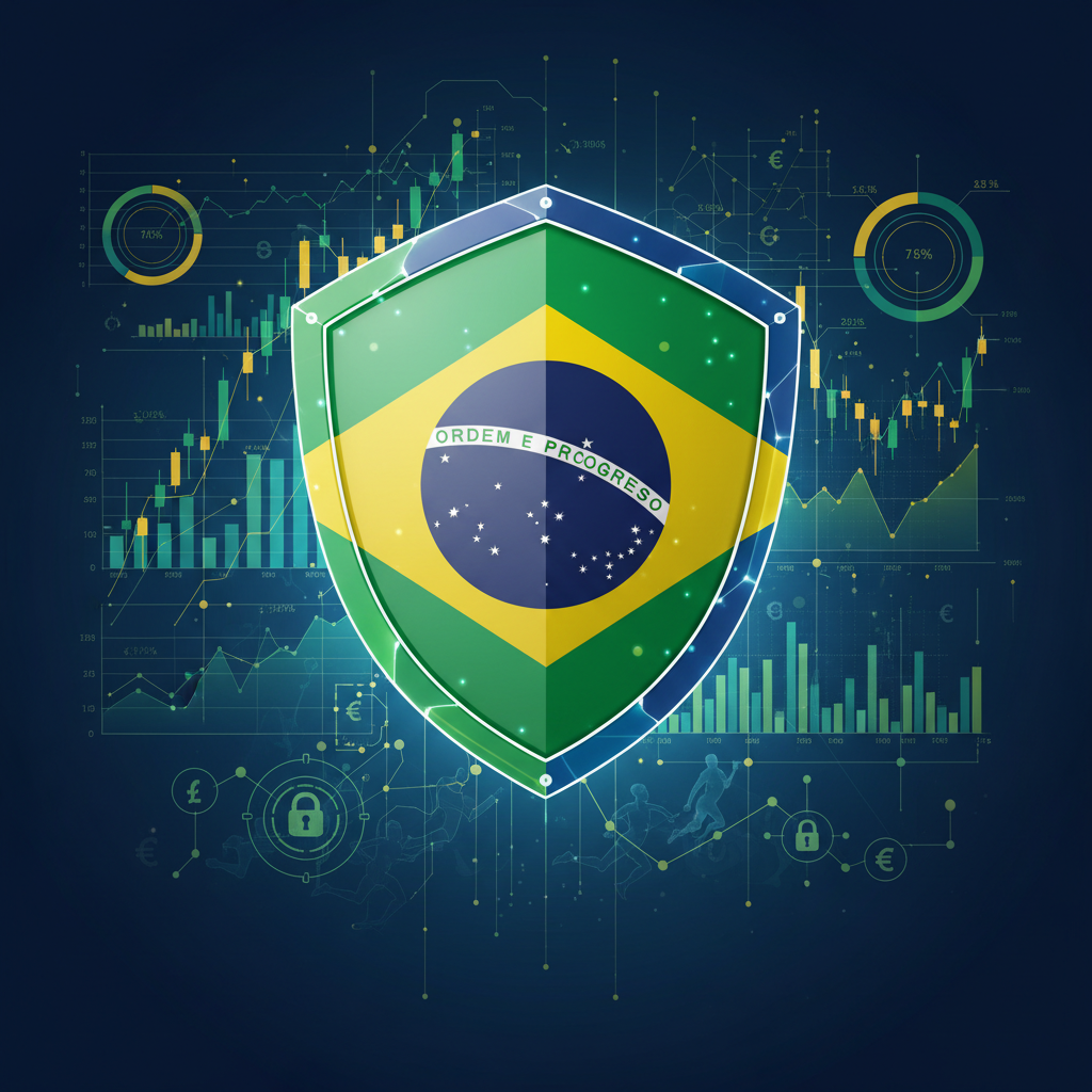 Gráfico digital simbolizando a regulamentação de apostas no Brasil pelo Banco Central em 2026