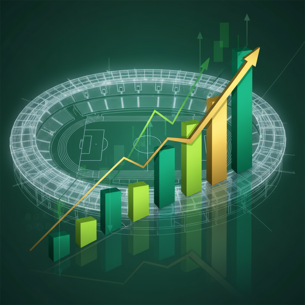 Gráfico ilustrando a gestão de banca em apostas esportivas em 2026.