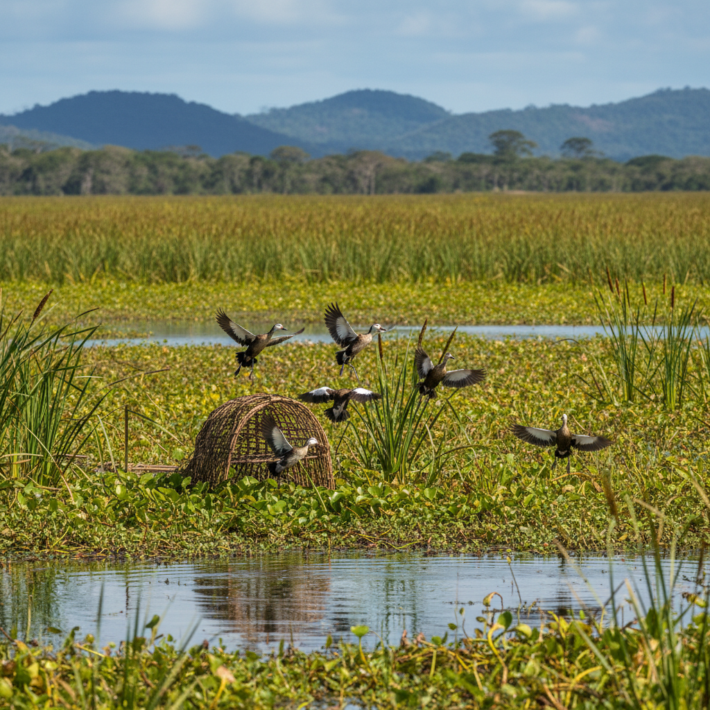 Marrecos irerê sendo soltos em seu habitat natural no Sul de Santa Catarina após resgate na BR-101.
