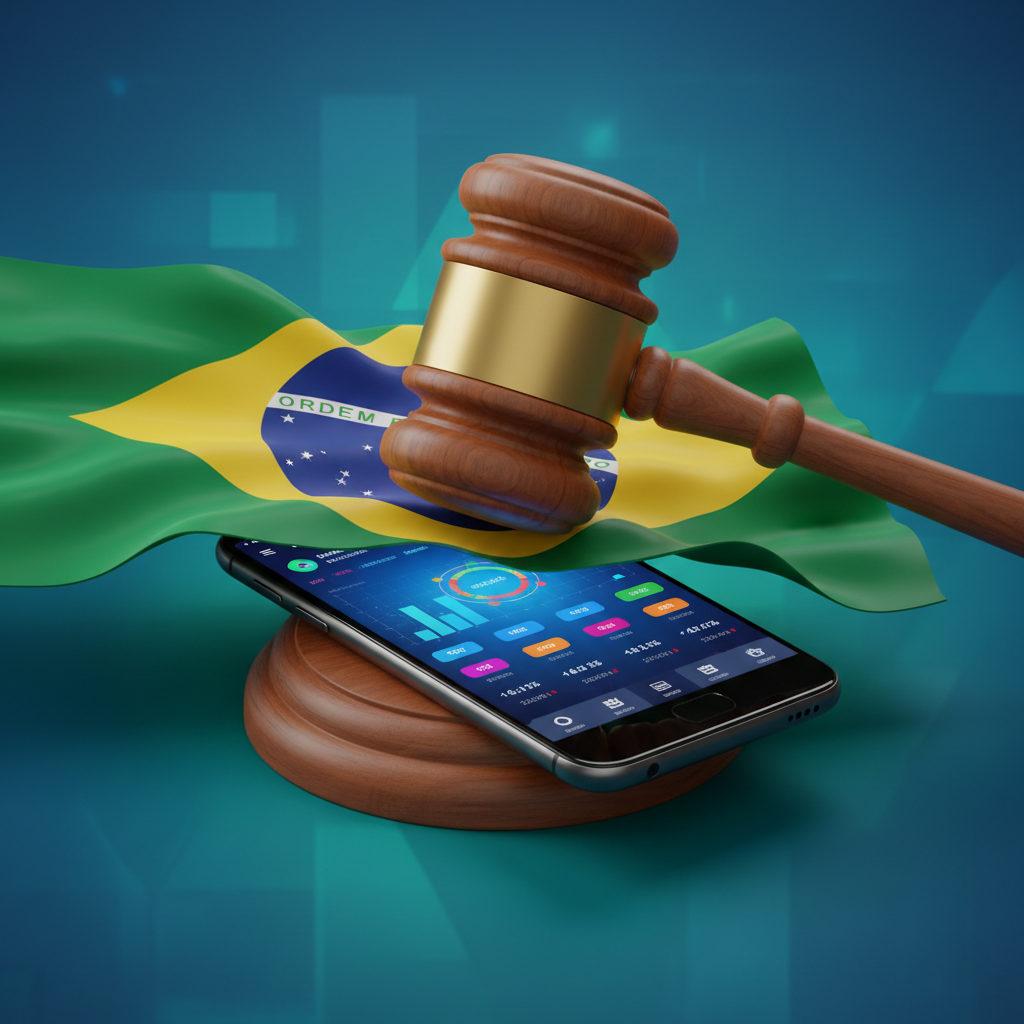 Símbolo da proibição de apostas no Brasil para participantes do programa Desenrola 2.0 em 2026.