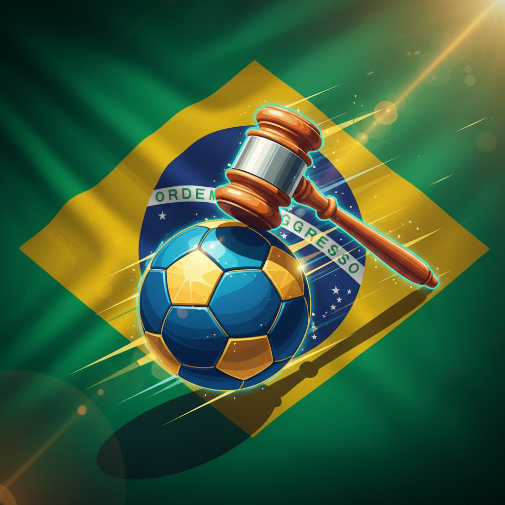 Gráfico representando a regulamentação das apostas esportivas no Brasil em 2026.