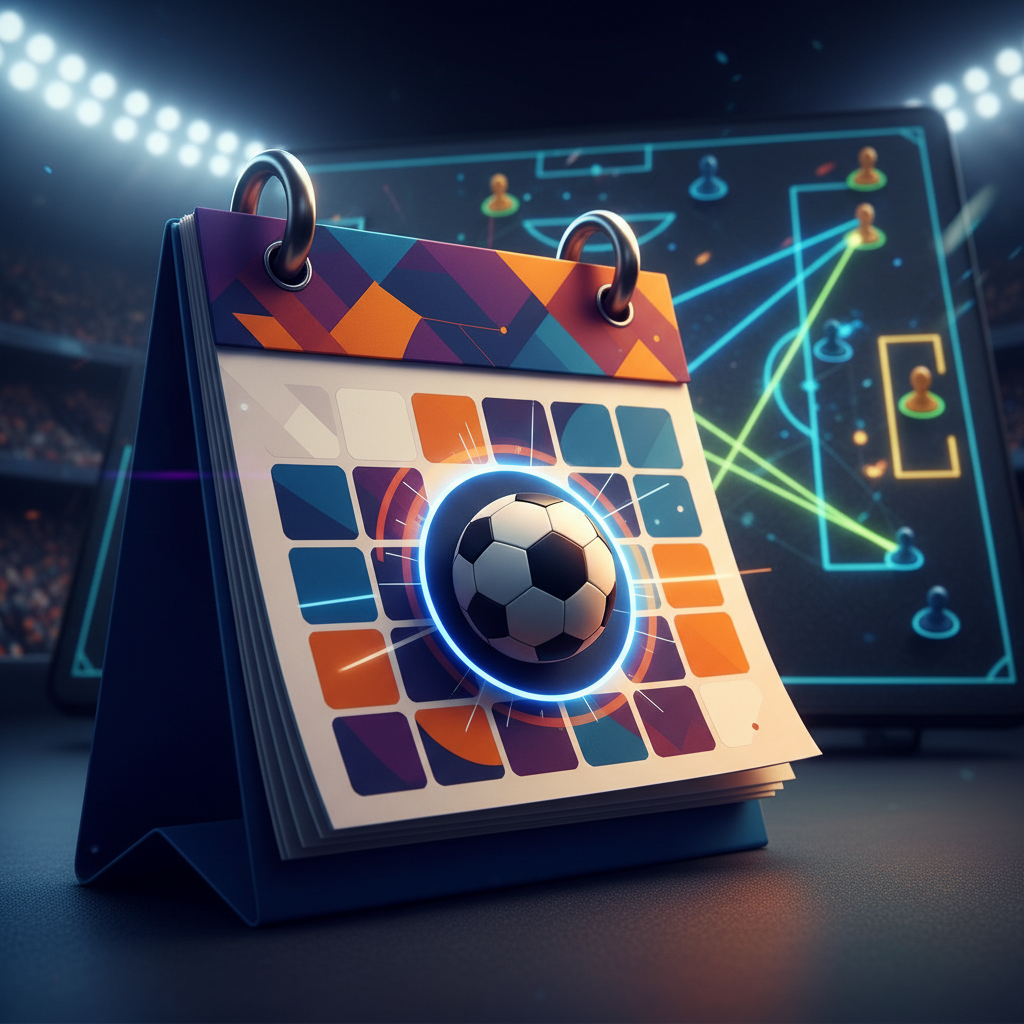 Calendário mostrando o prazo final para a convocação da Copa do Mundo de 2026, com uma bola de futebol.