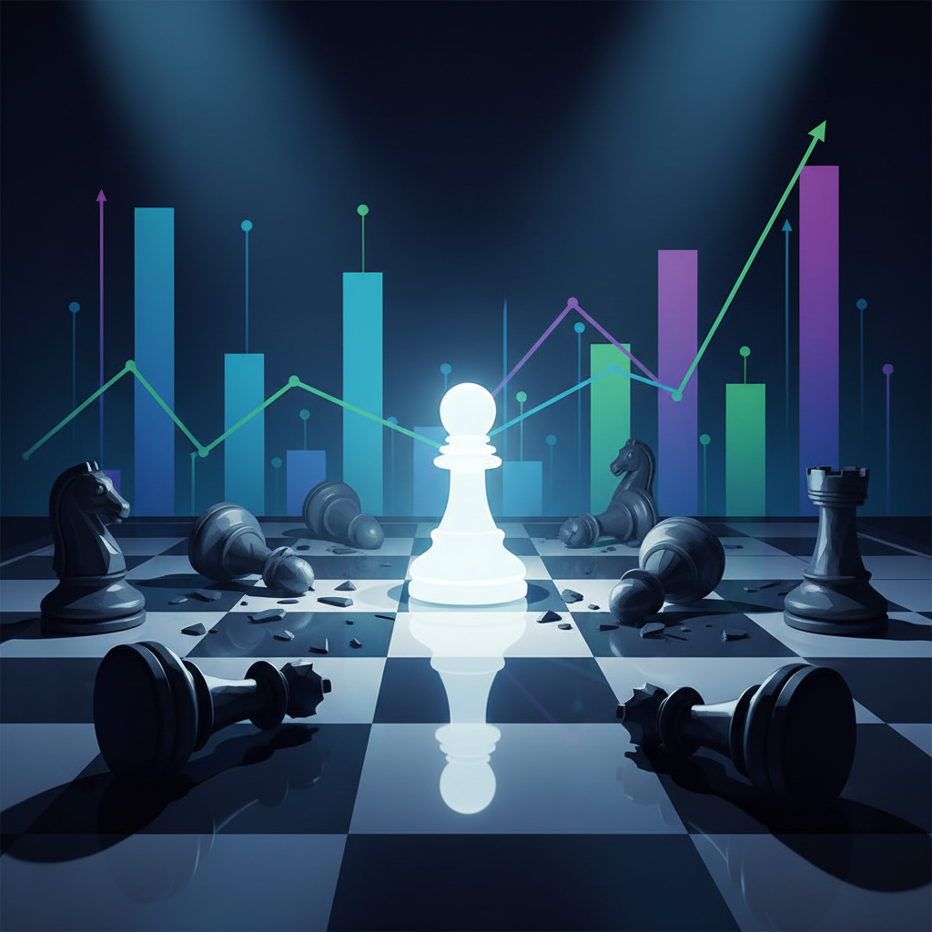Peças de xadrez em um tabuleiro simbolizando a proibição da publicidade de bets e a importância da estratégia de tráfego orgânico.