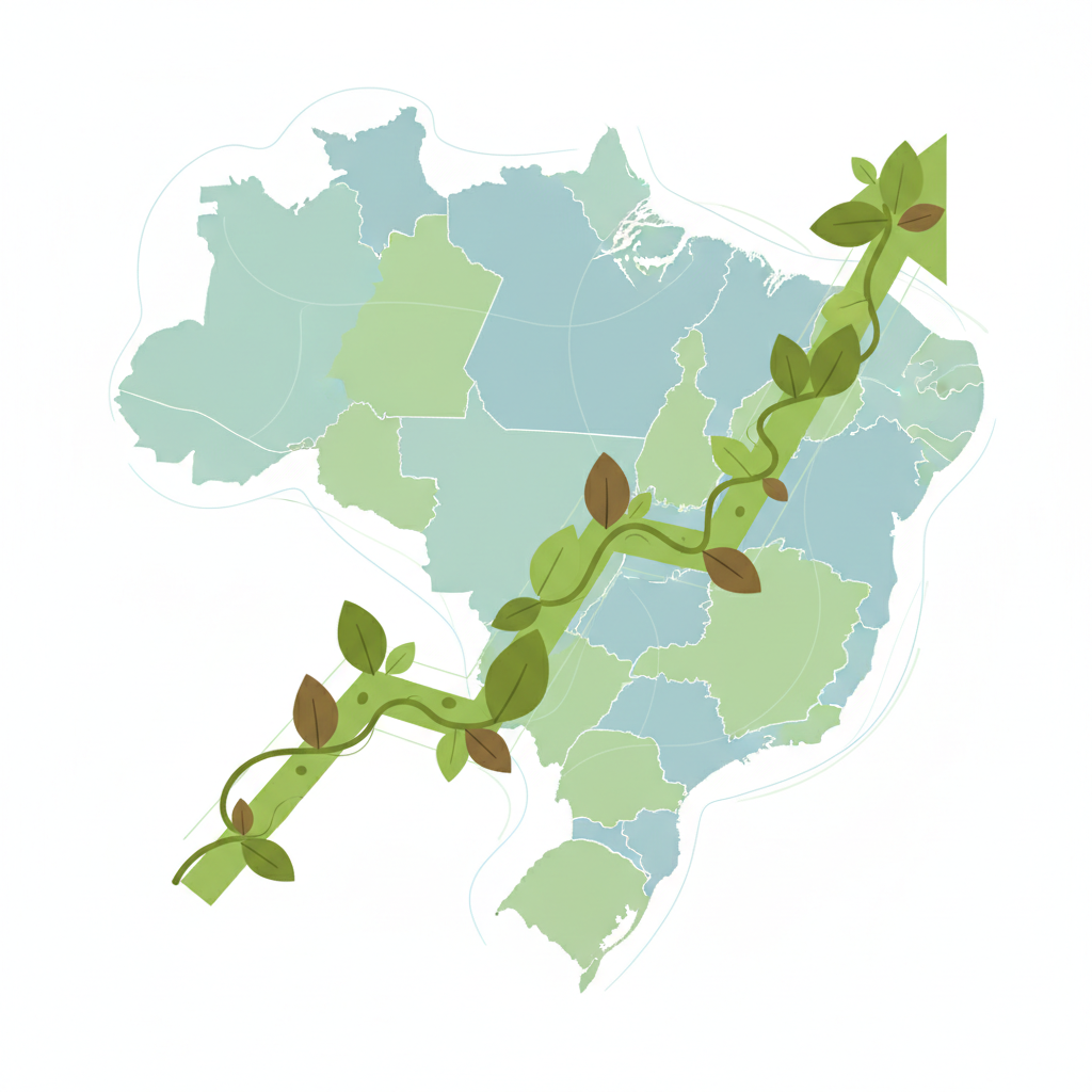 Gráfico com uma linha de crescimento verde simbolizando o tráfego orgânico para empresas brasileiras.